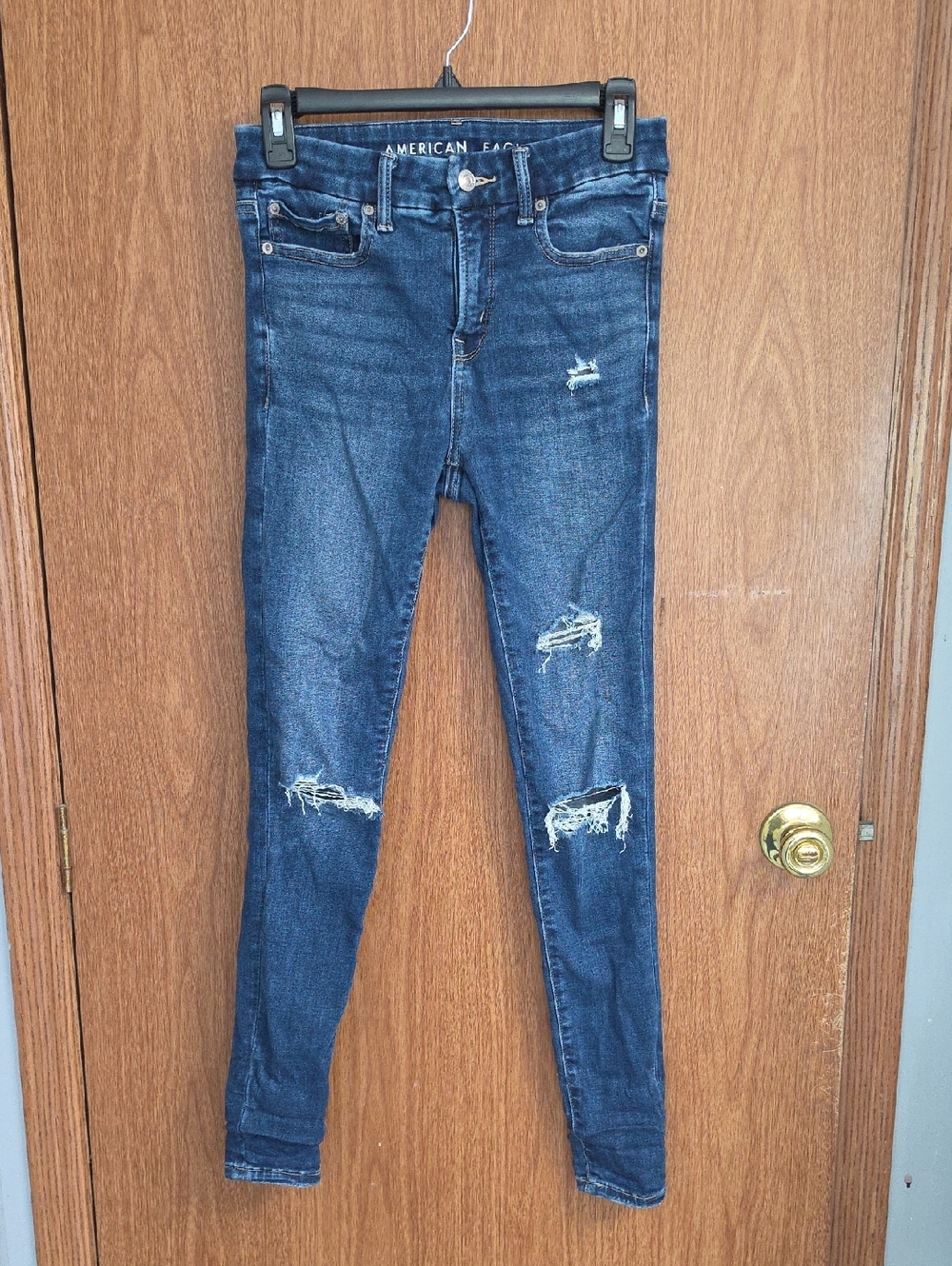 American Eagle Outfitters Indigo Distressed Skinny Jeans